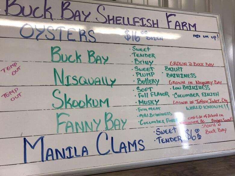 Buck Bay Shellfish Farm - Olga, WA